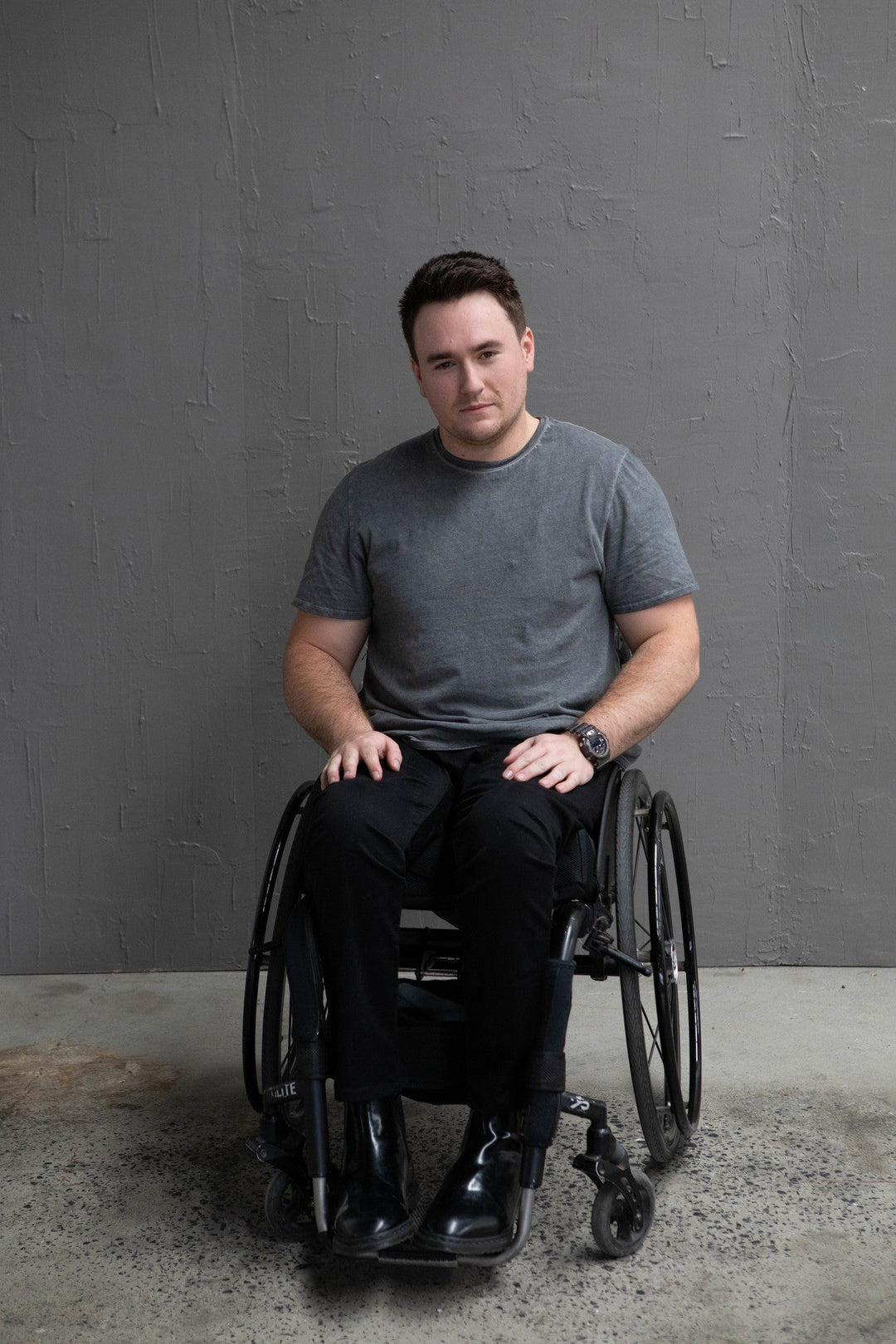 JAM the Label Chino Pant in a stylish fit, showcasing front view with pockets and a smooth fabric texture.