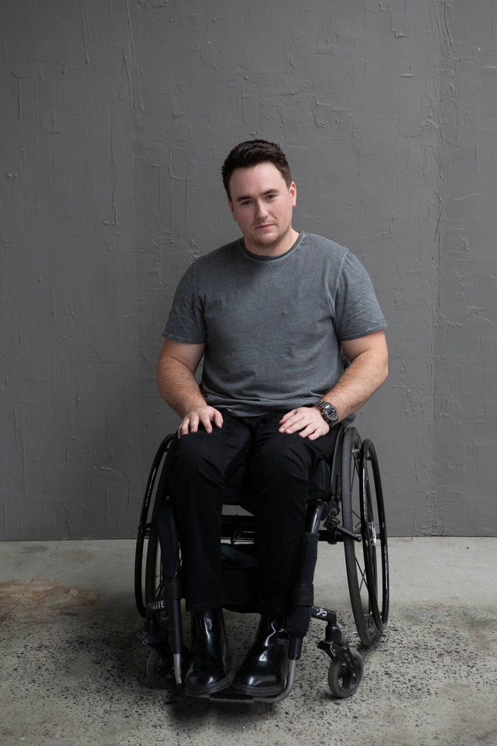 JAM the Label Chino Pant in a stylish fit, showcasing front view with pockets and a smooth fabric texture.