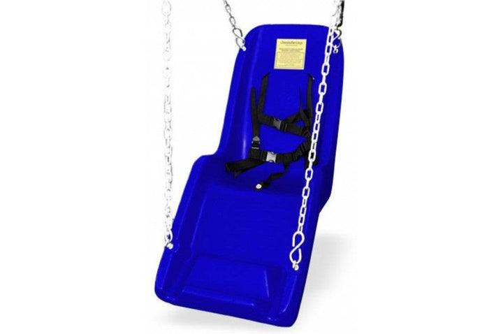 Blue JennSwing play equipment by Special Needs Play Equipment, designed for safe and inclusive outdoor fun.