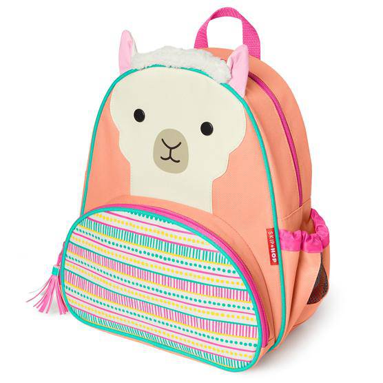 Llama-shaped Tubie Fun Modified Backpack for nutrition, featuring colorful llama design on a durable bag.