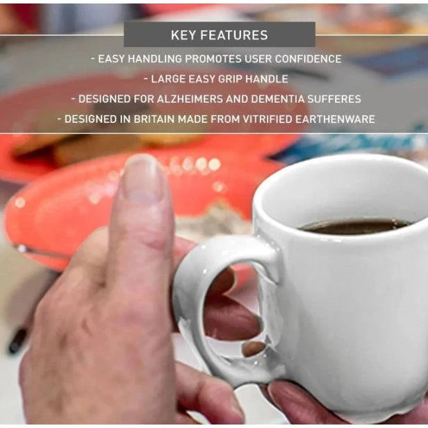 One handled mug from Performance Health with a comfortable grip and ergonomic design, ideal for easy drinking.