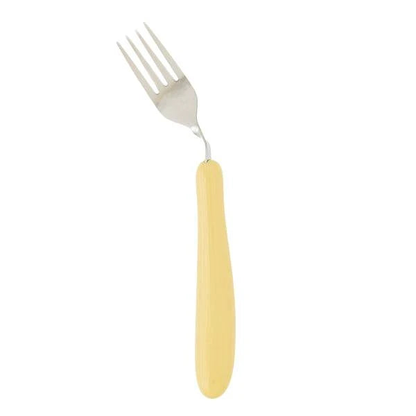 Performance Health Homecraft Caring Angled Fork, right-handed ivory cutlery accessory for easier eating assistance.