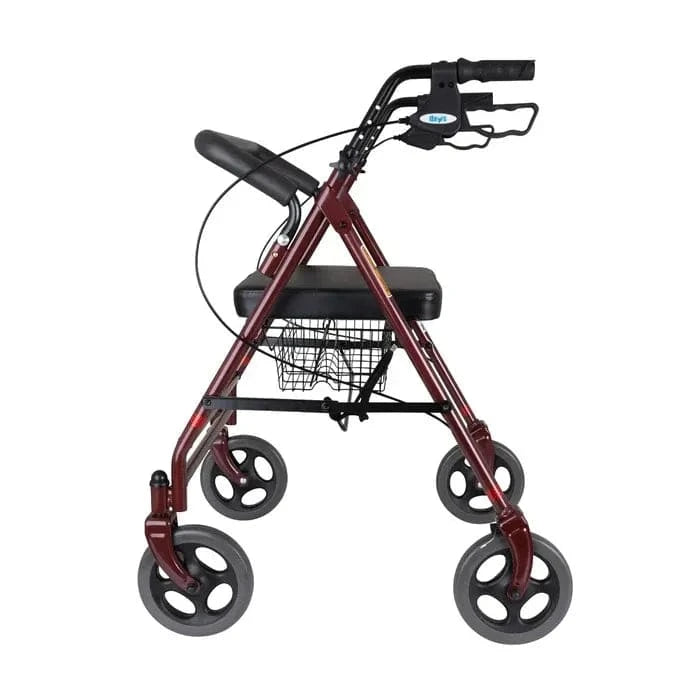 Red DAYS 111 Bariatric Rollator by Performance Health, designed for mobility support with a weight capacity of 317kg.