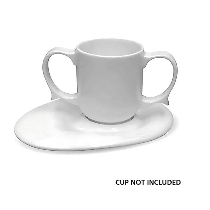 Dignity By Wade oval saucer in soft colors, designed for elegant table settings and functional use.