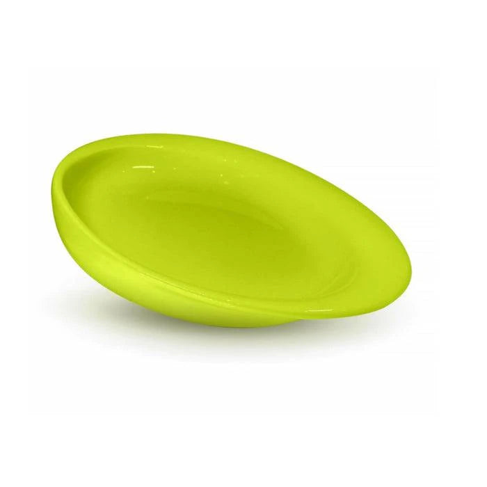 Dignity By Wade scoop plate in white, designed for easier food collection, by Performance Health.