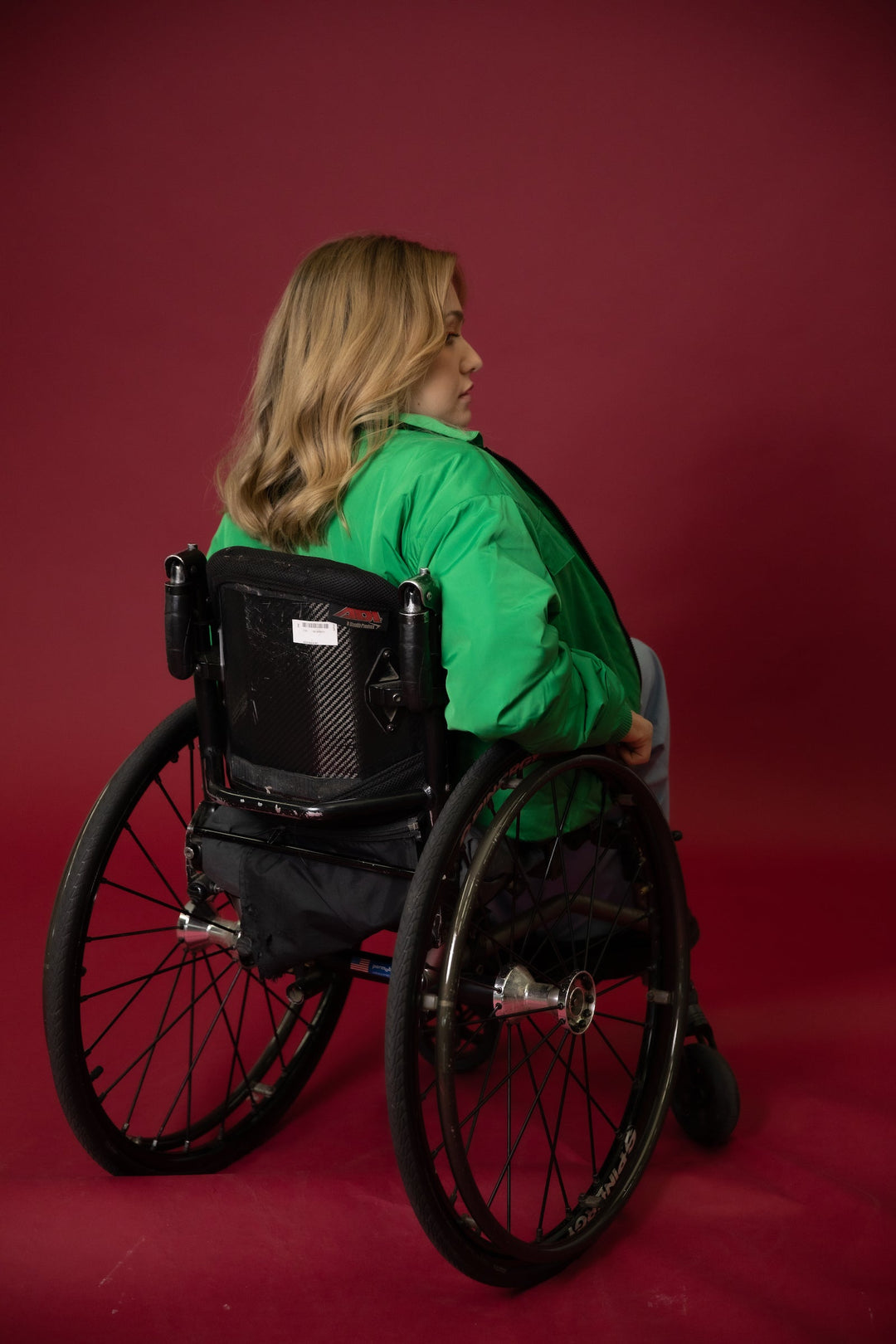 JAM the Label magnetic zip bomber jacket shown from the back, featuring a sleek design and comfortable fit.