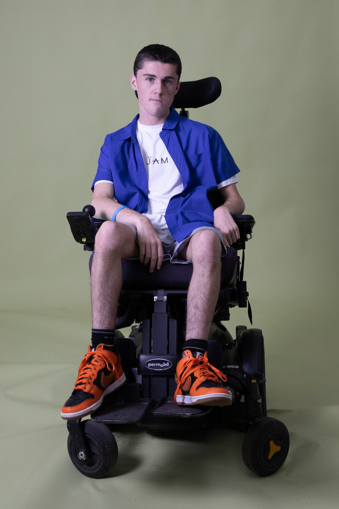 Cobalt JAM the Label magnetic short sleeve shirt displayed open, showcasing its relaxed fit and stylish design.