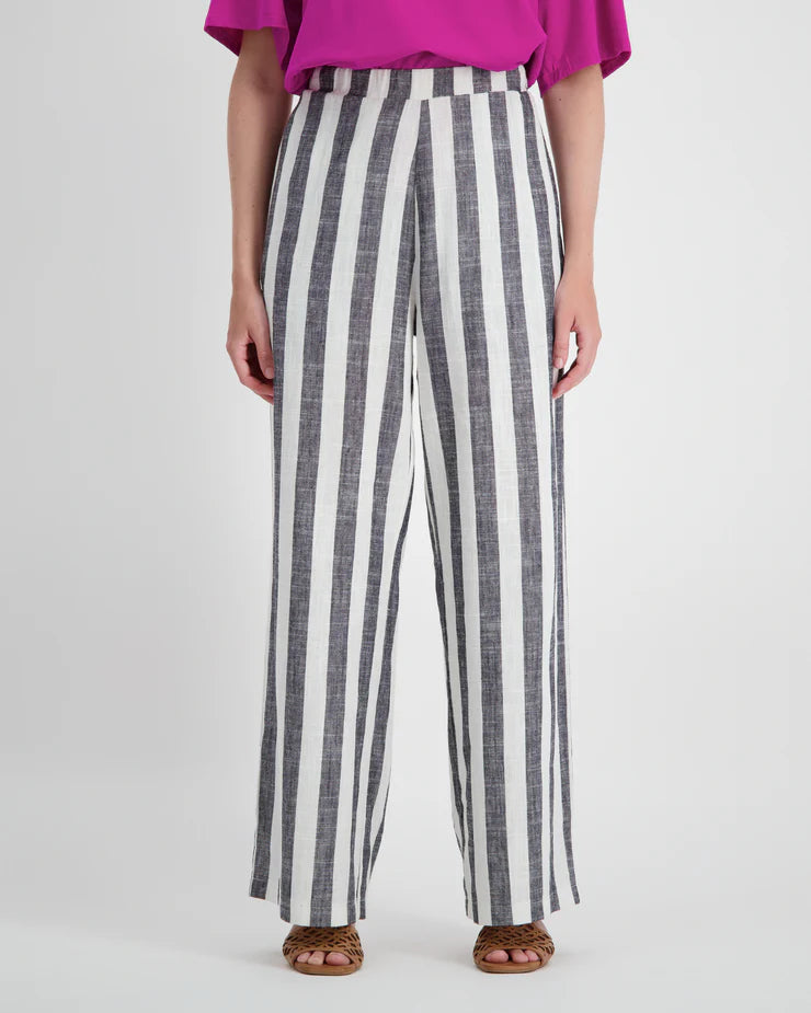 Christina Stephens Jessie wide leg pants in a relaxed fit, showcasing a comfortable and stylish design for easy dressing.