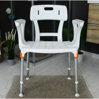King Shower Seat with Back & Armrests