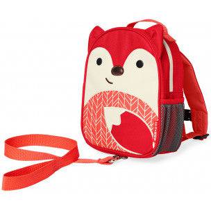 Skip Hop Fox Zoo Let Mini Backpack with Rein, a small Tubie Fun nutrition backpack featuring a cute fox design and adjustable rein strap.