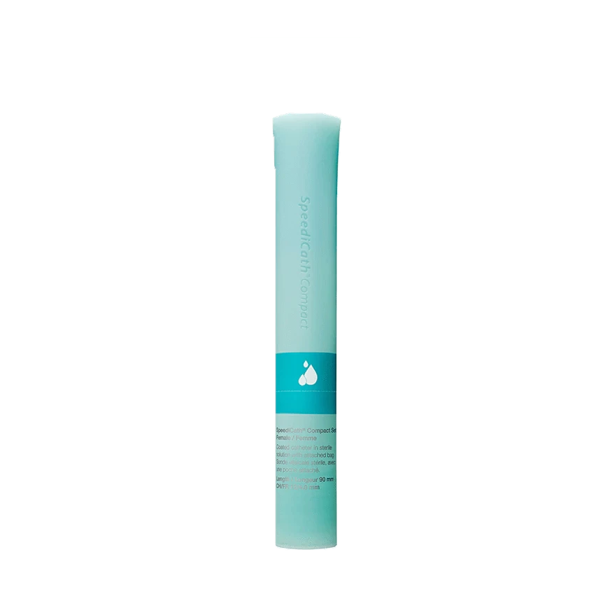 Coloplast SpeediCath® Compact Set Female urinary catheter kit with discreet packaging and easy-to-use design for women.