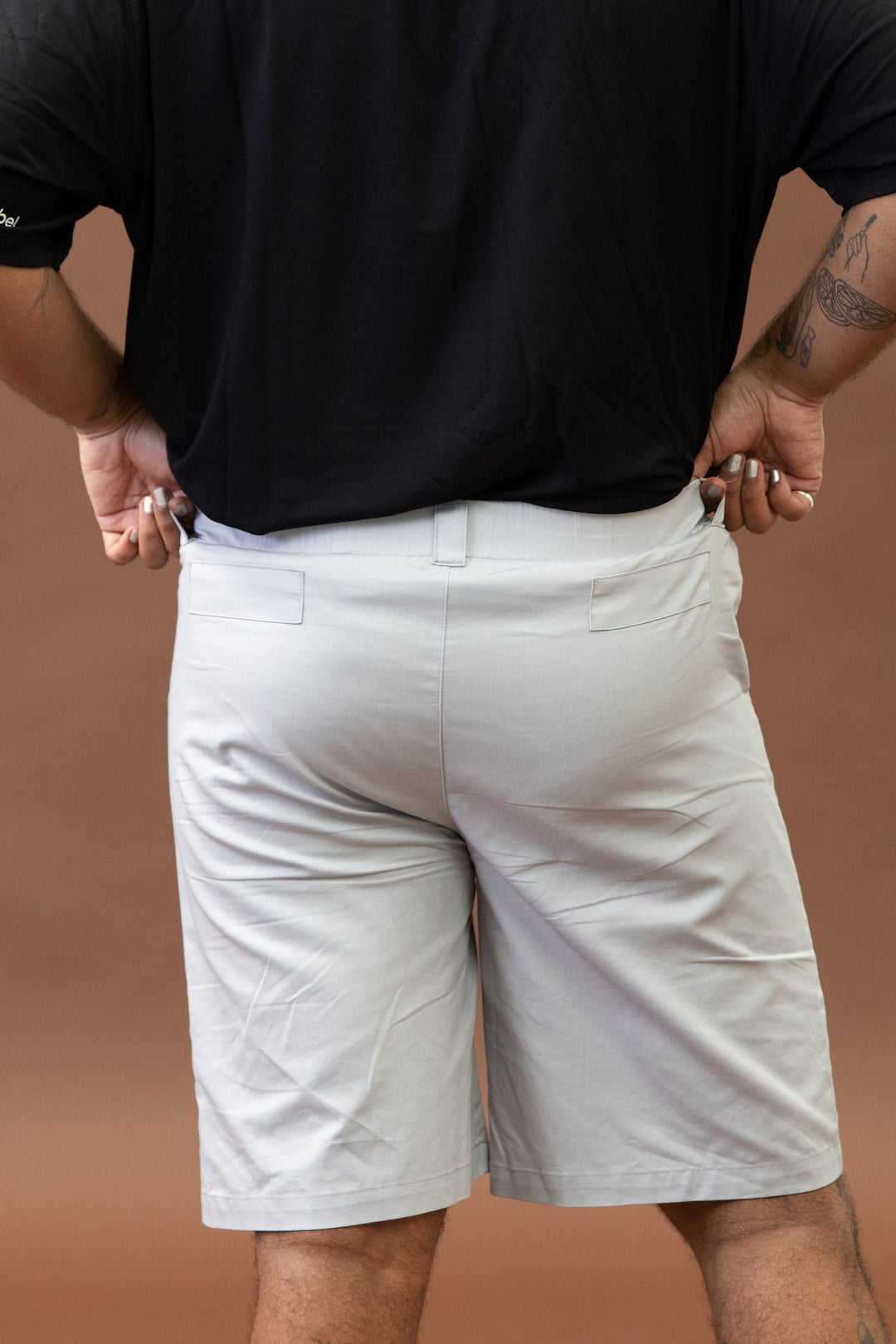 Back view of JAM the Label Easy-On Cargo Shorts showcasing pockets and a relaxed fit in a casual style.