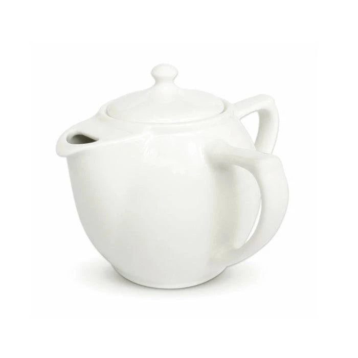 Dignity By Wade two-handled teapot in white, designed for easy grip and comfortable pouring by Performance Health.