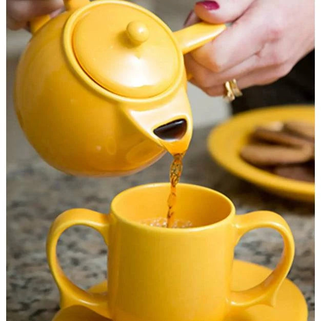 Dignity By Wade two handled teapot in elegant design, crafted by Performance Health for easy use.