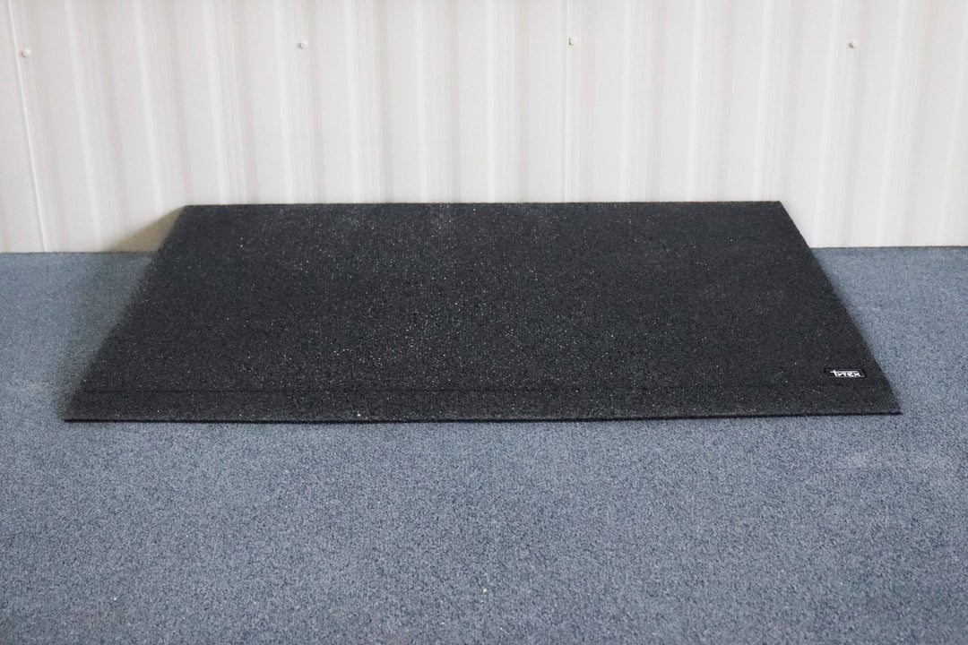 Tyrex 1:10 gradient recycled rubber mobility ramp, 900mm wide, featuring a textured surface for improved traction.