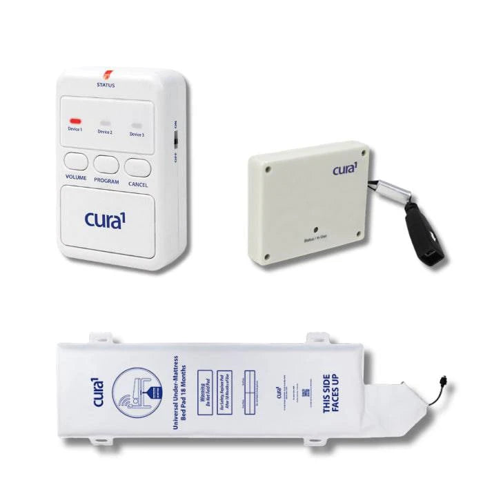 Cura 1 Universal Bed Kit accessories by Performance Health displayed in a group setting on a neutral background.