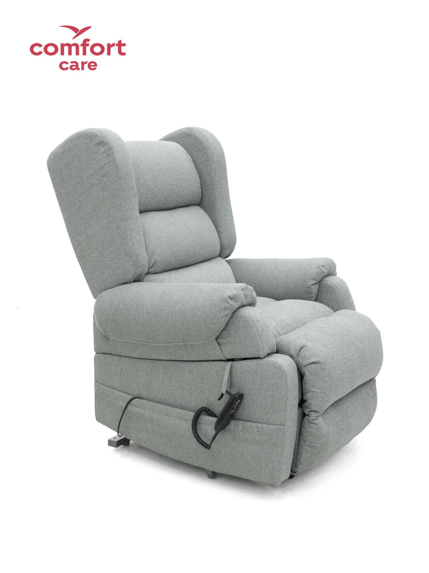 Pinnacle Comfort Care Viva 2 Motor Power Lift Recliner in a cozy living room setting with plush upholstery.