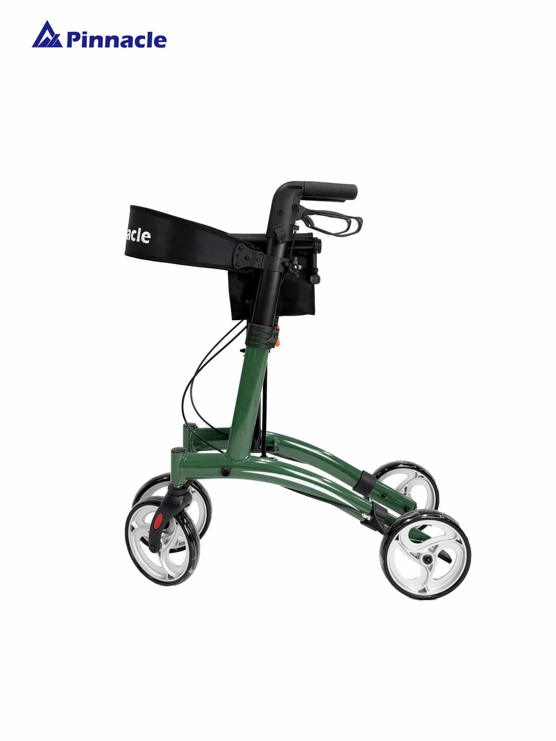 Pinnacle SteadyStep Rollator with ergonomic handles and sturdy frame, designed for enhanced mobility and support.