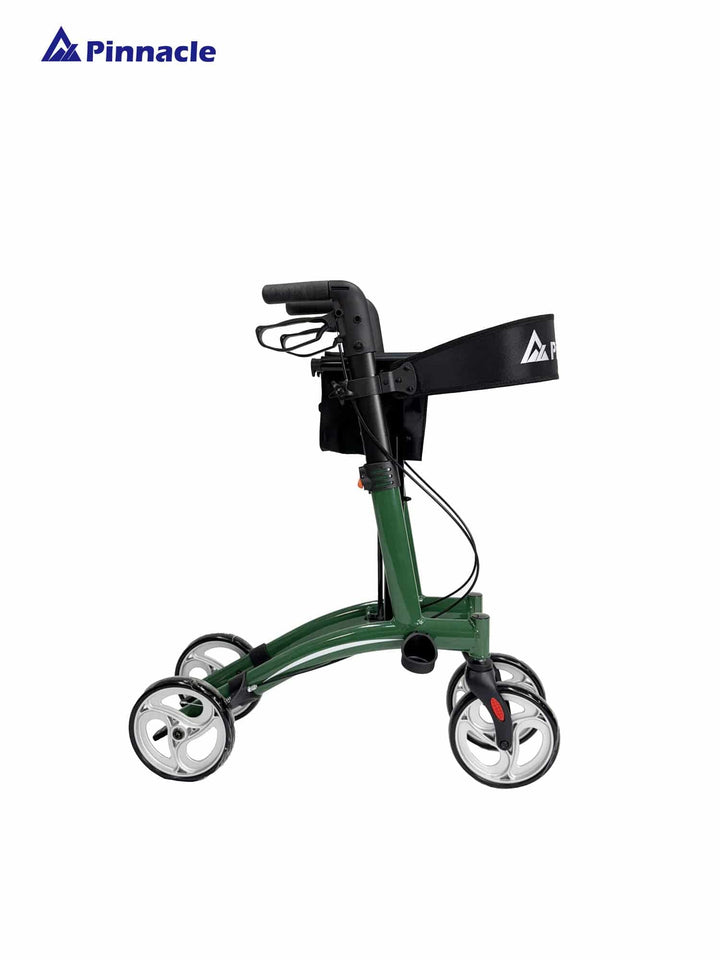 Pinnacle SteadyStep Rollator with a sturdy frame, ergonomic handles, and wheels for easy mobility assistance.