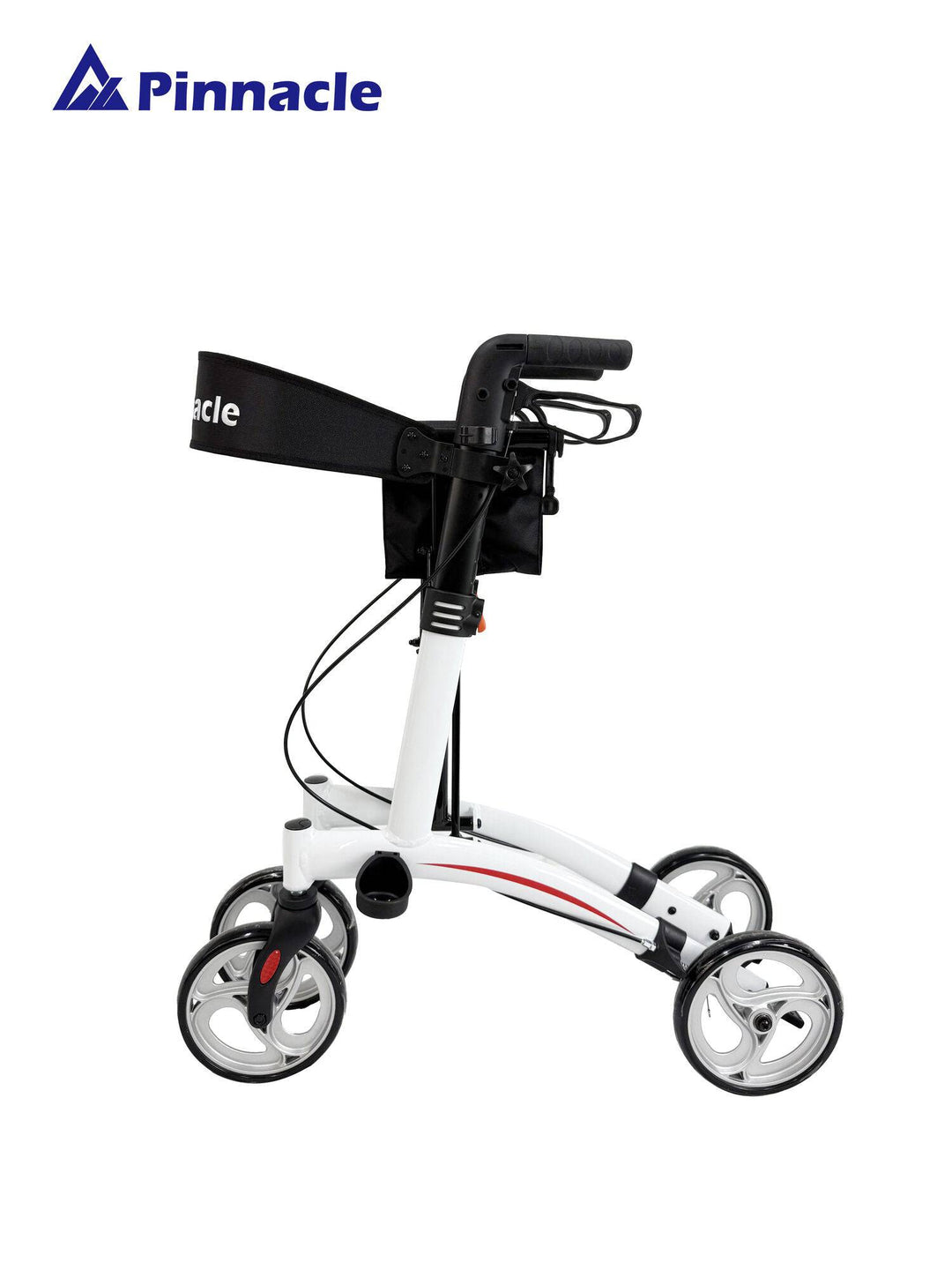 Pinnacle SteadyStep Rollator featuring a sturdy frame, ergonomic handles, and a comfortable seat for mobility assistance.