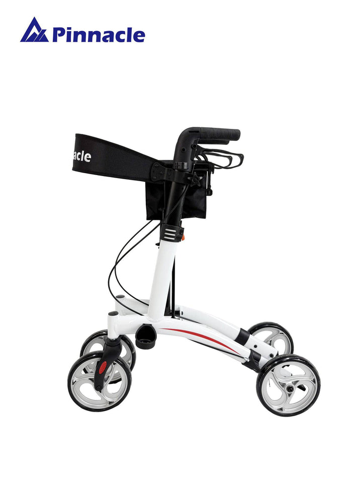 Pinnacle SteadyStep Rollator featuring a sturdy frame, ergonomic handles, and a comfortable seat for mobility assistance.