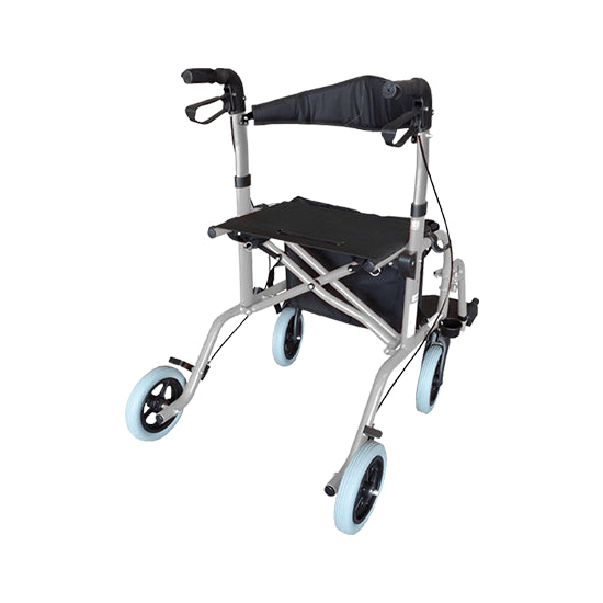 Aidacare Freedom Hybrid Transroller Seat Walker/Wheelchair with adjustable handles and seating features in a detailed view.