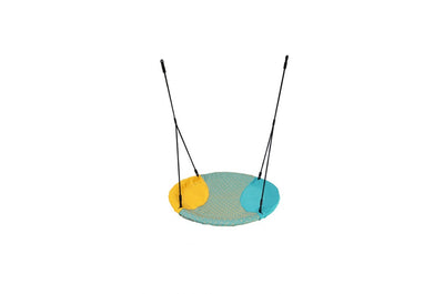 Nest Swing 'WINKOH' with Adjustable Ropes (sensory swing) - Turquoise/Yellow