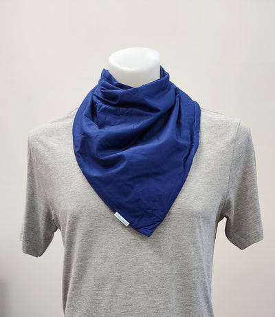 waterproof bandana bib dark blue adult