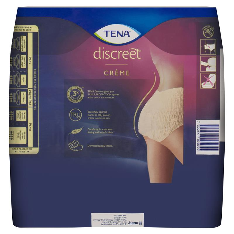 TENA Discreet High Waist Underwear Super Crème