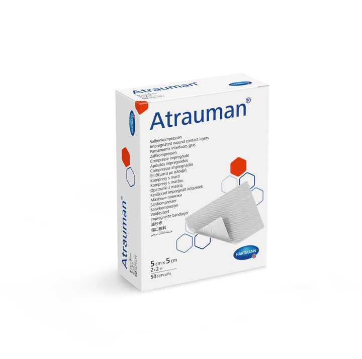 MoliCare Atrauman wound care dressings in 5x5-inch sterile sterile dressings for wound protection and healing.