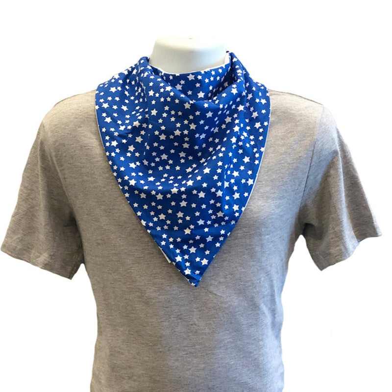 waterproof bandana blue small star adult extra large