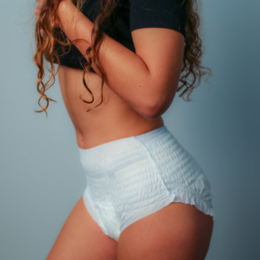 Brolly Sheets adult disposable continence underwear pack with 40 absorbent underwear for discreet incontinence management.