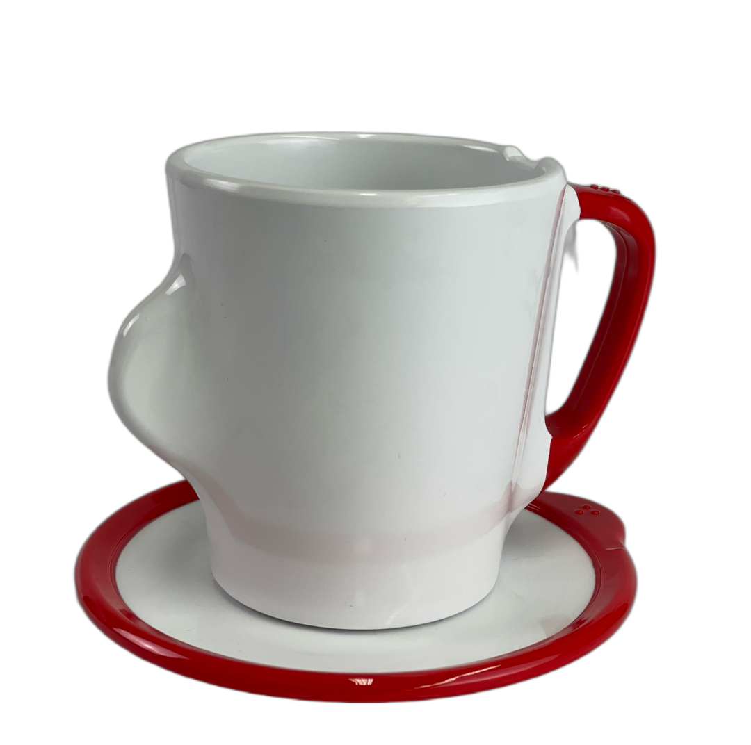 Euroswift OMNI 2-piece adaptive coffee mug set featuring ergonomic handles and spill-proof design for easy drinking.