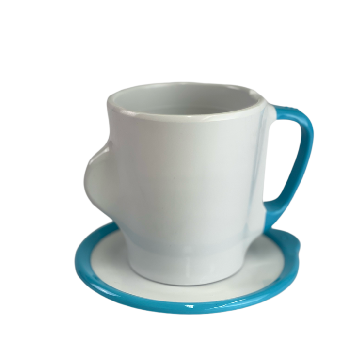 Euroswift OMNI 2-piece adaptive coffee mug set with ergonomic handles and spill-proof design, suitable for all users.