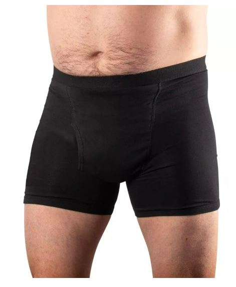 Conni Kalven Boxers in black, designed for comfort and continence with a sleek, modern fit.