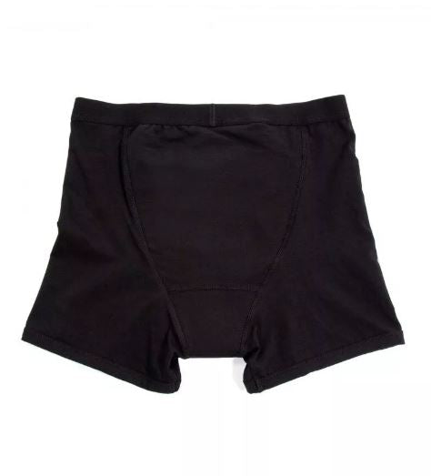 Conni Kalven boxers in black, designed for continence, featuring a comfortable fit and soft fabric.