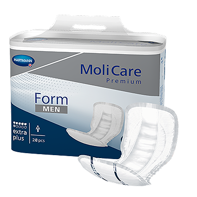 MoliCare Premium Form for Men adult continence product in a protective absorbent design, designed for discreet use.