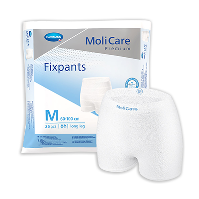 MoliCare Premium FixPants Long in size M, designed to securely hold a continence pad in place.