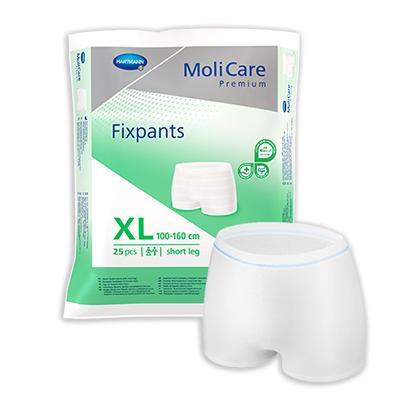 MoliCare Premium FixPants Short in size XL, designed to securely hold continence pads in place.