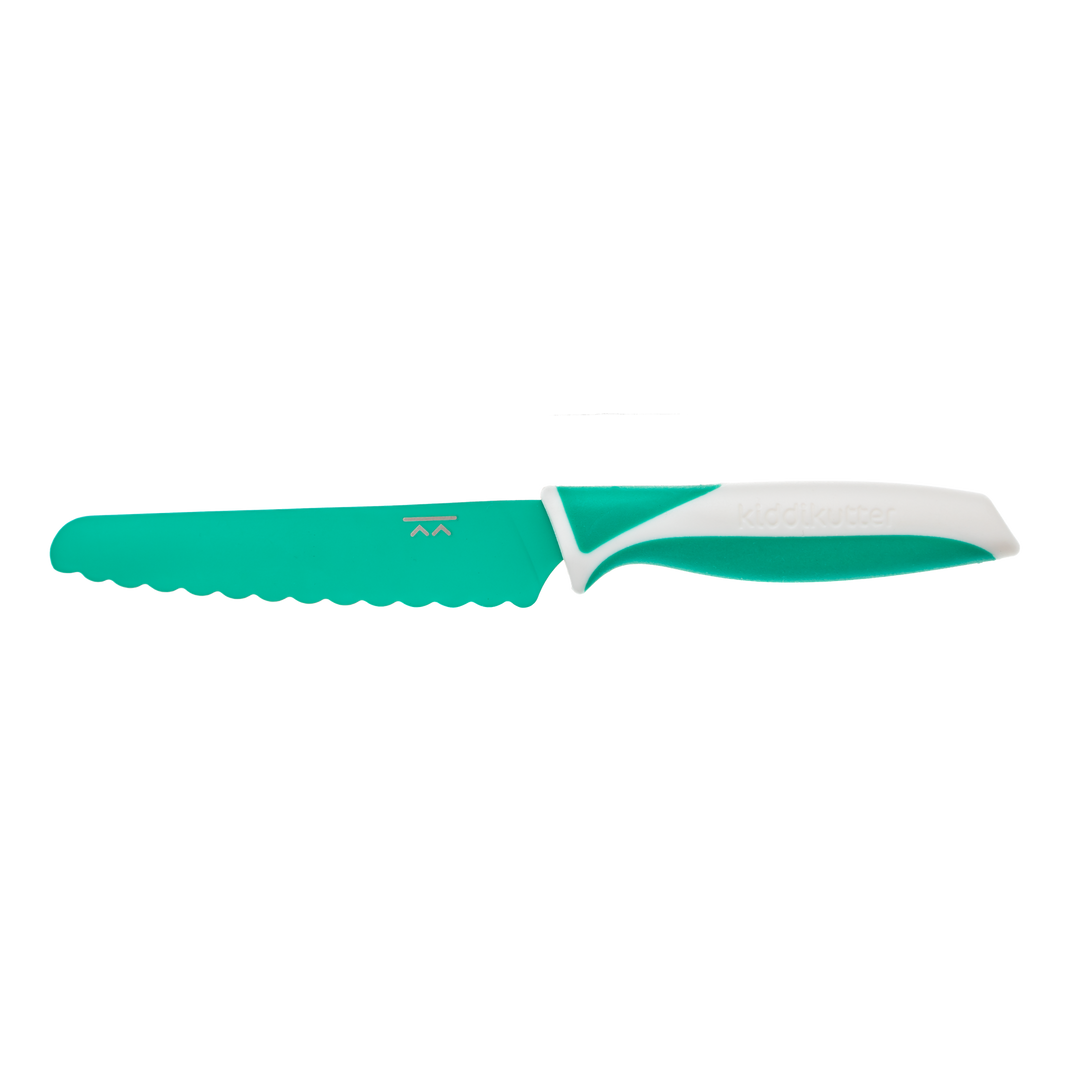 KiddiKutter® accessories in green, featuring child-safe design and vibrant color, compatible with Kiddikutter safety scissors.