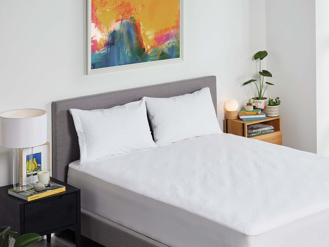 Protect-A-Bed® Impression Tencel Jacquard pillow protector in Manchester fabric, showing soft, textured woven design.