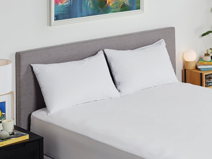 Protect-A-Bed® Harmony waterproof pillow protector in soft Tencel jersey fabric, showcasing its smooth texture and design.