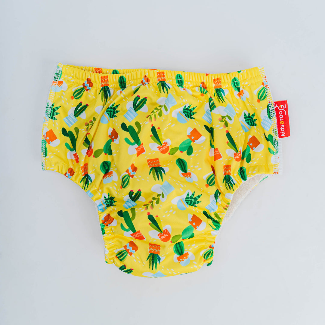 Kidsaroo No Worries Undies in a colorful design, featuring playful patterns for children's continence needs.