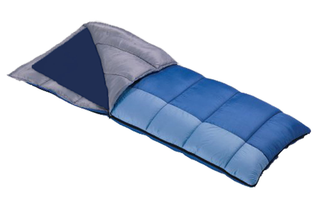 Cotton Brolly Sheets waterproof sleeping bag liner for kids, quilted navy Manchester fabric, designed for comfort and protection.