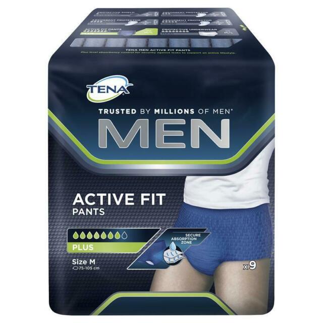 TENA Men Active Fit Pants Plus in a comfortable fit, designed for continence protection and discreet wear.