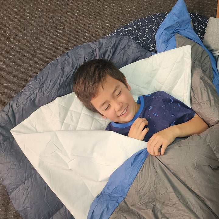 Brolly Sheets cotton sleeping bag liner for kids, waterproof Manchester mattress protector with waterproof and breathable fabric.